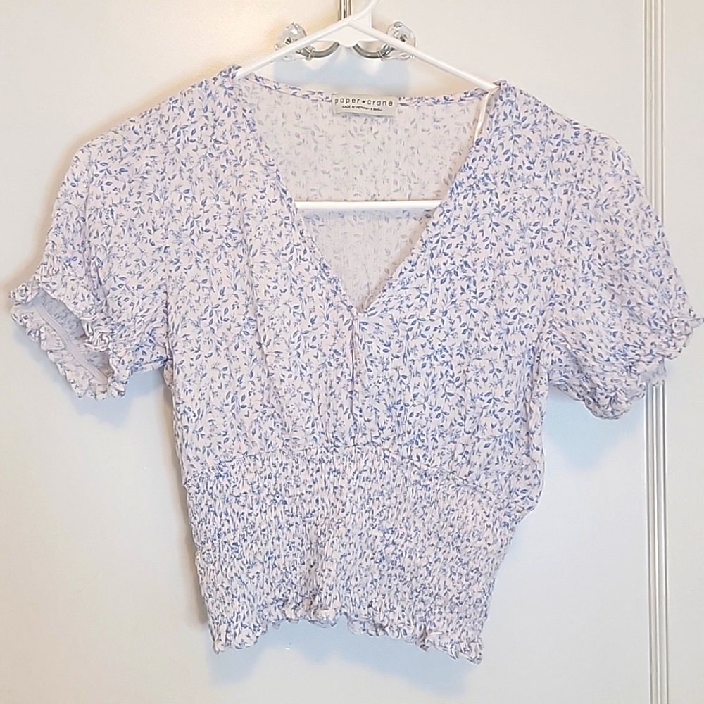 Paper Crane Women's Rayon Blouse-Size XS